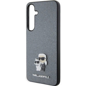 Kup Etui Karl Lagerfeld KLHCS24MPSAKCMPG Samsung Galaxy S24+ Plus hardcase Saffiano Karl & Choupette Metal Pin szary/grey - KLD1880 - {ean13} - Sklep Home Screen