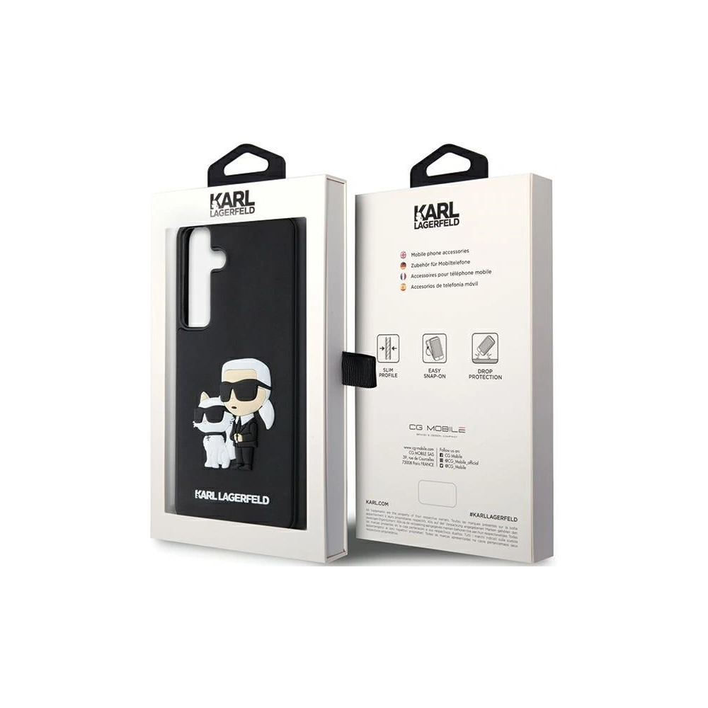 Etui Karl Lagerfeld KLHCS24S3DRKCNK Samsung Galaxy S24 hardcase 3D Rubber Karl&Choupette czarny/black