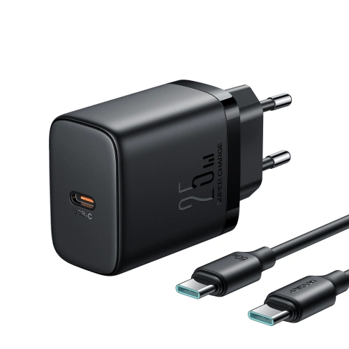 Kup Încărcător de rețea Joyroom JR-TCF11 USB-C 25W + cablu USB-C / USB-C 1m negru - JYR964 - {ean13} - Sklep Home Screen