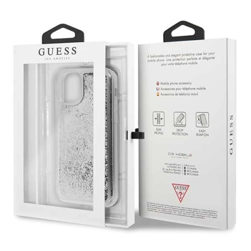 Kup Etui Guess GUHCN58GLHFLSI Apple iPhone 11 Pro argintiu/silver hard case Glitter Hearts - GUE154SLV - {ean13} - Sklep Home Screen
