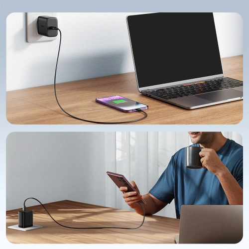 Kup Încărcător de rețea Joyroom JR-TCF11 USB-C 25W + cablu USB-C / USB-C 1m negru - JYR964 - {ean13} - Sklep Home Screen