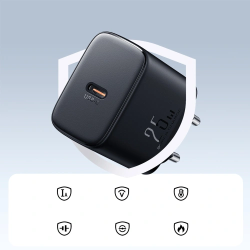 Kup Încărcător de rețea Joyroom JR-TCF11 USB-C 25W + cablu USB-C / USB-C 1m negru - JYR964 - {ean13} - Sklep Home Screen