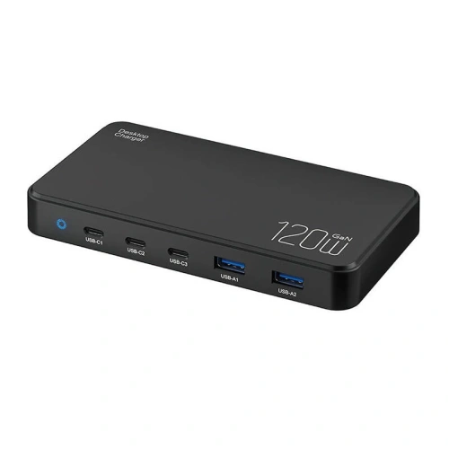 Kup Încărcător de rețea 5w1 Blitzwolf BW-i100 120W AC / 2xUSB-A, 3xUSB-C, PD3.0, QC3.0, AFC, FCP, SCP, PPS - BLZ590 - {ean13} - Sklep Home Screen