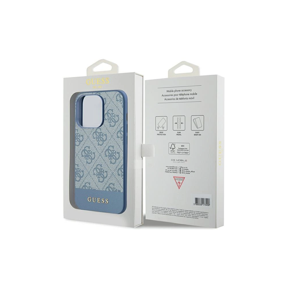 Etui Guess GUHCP15LG4GLBL Apple iPhone 15 Pro hardcase 4G Stripe Collection niebieski/blue