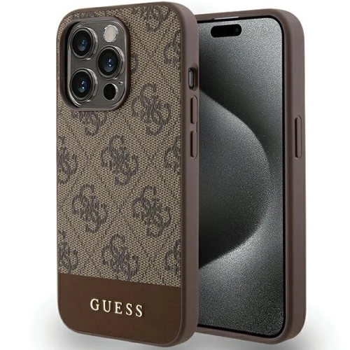 Kup Etui Guess GUHCP15LG4GLBR Apple iPhone 15 Pro keménytok 4G Stripe Collection barna/brown - GUE3284 - {ean13} - Sklep Home Screen