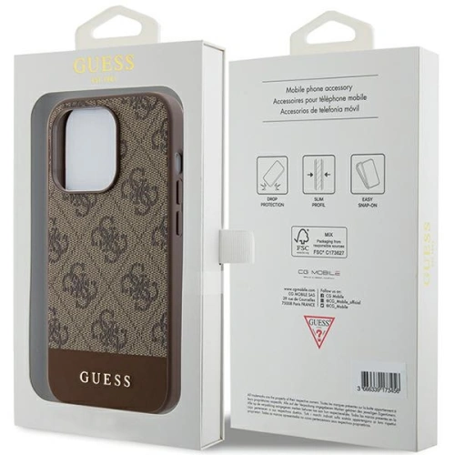 Kup Etui Guess GUHCP15LG4GLBR Apple iPhone 15 Pro keménytok 4G Stripe Collection barna/brown - GUE3284 - {ean13} - Sklep Home Screen
