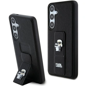 Kup Case Karl Lagerfeld KLHCS24SGSAKCPK Samsung Galaxy S24 Hardcase Gripstand Saffiano Karl&Choupette Pins schwarz/black - KLD1884 - {ean13} - Sklep Home Screen