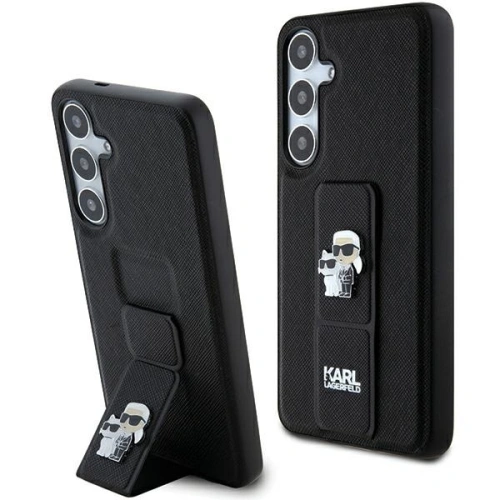 Kup Etui Karl Lagerfeld KLHCS24SGSAKCPK Samsung Galaxy S24 hardcase Gripstand Saffiano Karl&Choupette Pins černý/black - KLD1884 - {ean13} - Sklep Home Screen