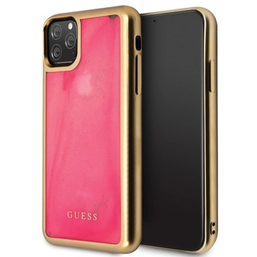 Kup Etui Guess GUHCN58GLTRPI Apple iPhone 11 Pro roz cu hard case Glow in the Dark Sand Matte - GUE156PNK - {ean13} - Sklep Home Screen