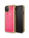 Etui Guess GUHCN58GLTRPI Apple iPhone 11 Pro roz cu hard case Glow in the Dark Sand Matte