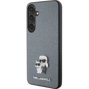 Kup Etui Karl Lagerfeld KLHCS24SPSAKCMPG Samsung Galaxy S24 hardcase Saffiano Karl & Choupette Metal Pin szary/grey - KLD1887 - {ean13} - Sklep Home Screen