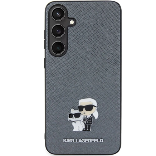 Kup Etui Karl Lagerfeld KLHCS24SPSAKCMPG Samsung Galaxy S24 hardcase Saffiano Karl & Choupette Metal Pin šedá/grey - KLD1887 - {ean13} - Sklep Home Screen