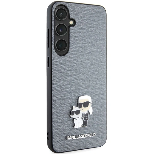 Kup Etui Karl Lagerfeld KLHCS24SPSAKCMPG Samsung Galaxy S24 hardcase Saffiano Karl & Choupette Metal Pin šedá/grey - KLD1887 - {ean13} - Sklep Home Screen