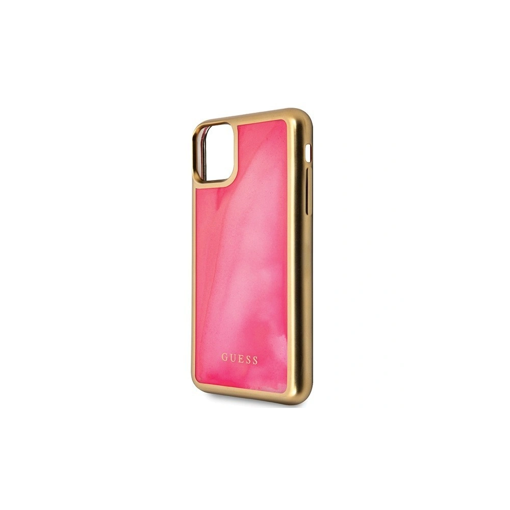 Etui Guess GUHCN58GLTRPI Apple iPhone 11 Pro różowy/pink hard case Glow in the Dark Sand Matte