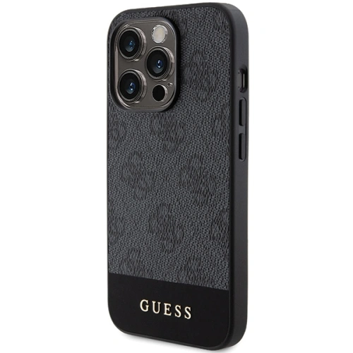 Kup Case Guess GUHCP15LG4GLGR Apple iPhone 15 Pro Hardcase 4G Stripe Collection grau/grey - GUE3285 - {ean13} - Sklep Home Screen