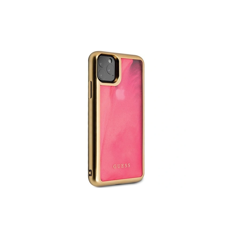 Etui Guess GUHCN58GLTRPI Apple iPhone 11 Pro różowy/pink hard case Glow in the Dark Sand Matte