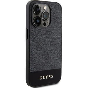 Etui Guess GUHCP15LG4GLGR Apple iPhone 15 Pro hardcase 4G Stripe Collection szary/grey
