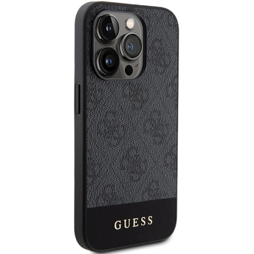 Kup Case Guess GUHCP15LG4GLGR Apple iPhone 15 Pro Hardcase 4G Stripe Collection grau/grey - GUE3285 - {ean13} - Sklep Home Screen