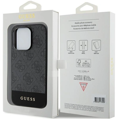 Kup Case Guess GUHCP15LG4GLGR Apple iPhone 15 Pro Hardcase 4G Stripe Collection grau/grey - GUE3285 - {ean13} - Sklep Home Screen