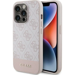 Etui Guess GUHCP15LG4GLPI Apple iPhone 15 Pro hardcase 4G Stripe Collection różowy/pink