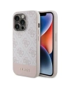 Case Guess GUHCP15LG4GLPI Apple iPhone 15 Pro Hardcase 4G Stripe Collection rosa/pink
