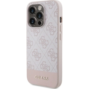 Etui Guess GUHCP15LG4GLPI Apple iPhone 15 Pro hardcase 4G Stripe Collection różowy/pink