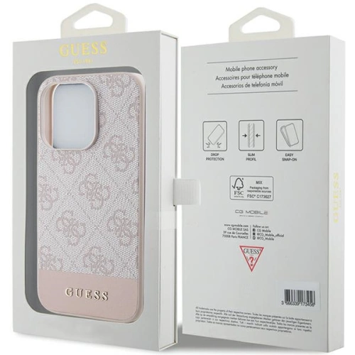Kup Etui Guess GUHCP15LG4GLPI Apple iPhone 15 Pro hardcase 4G Stripe Collection rózsaszín/pink - GUE3286 - {ean13} - Sklep Home Screen