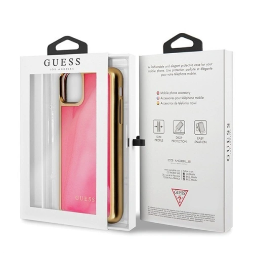 Kup Etui Guess GUHCN58GLTRPI Apple iPhone 11 Pro różowy/pink hard case Glow in the Dark Sand Matte - GUE156PNK - {ean13} - Sklep Home Screen