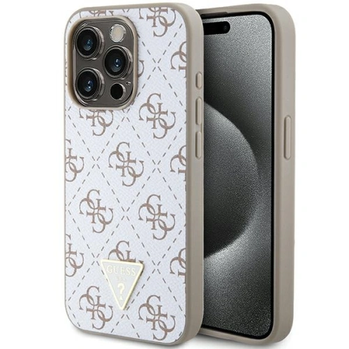 Kup Etui Guess GUHCP15LPG4GPH Apple iPhone 15 Pro hardcase 4G Triangle Metal Logo alb/white - GUE3288 - {ean13} - Sklep Home Screen