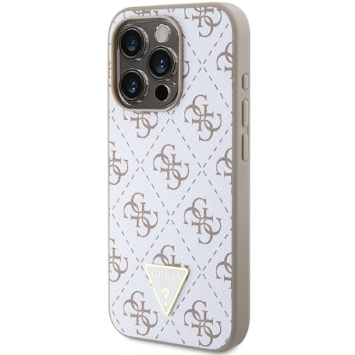 Kup Etui Guess GUHCP15LPG4GPH Apple iPhone 15 Pro hardcase 4G Triangle Metal Logo alb/white - GUE3288 - {ean13} - Sklep Home Screen