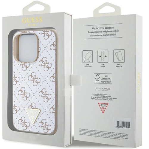 Kup Etui Guess GUHCP15LPG4GPH Apple iPhone 15 Pro hardcase 4G Triangle Metal Logo alb/white - GUE3288 - {ean13} - Sklep Home Screen