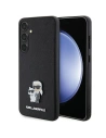 Etui Karl Lagerfeld KLHCS24SPSAKCMPK Samsung Galaxy S24 hardcase Saffiano Karl & Choupette Metal Pin negru/black