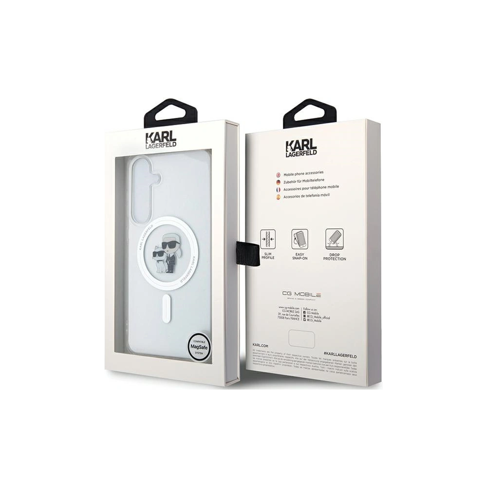 Etui Karl Lagerfeld KLHMS24MHGKCNOT Samsung Galaxy S24+ Plus hardcase IML Karl&Choupette MagSafe transparent