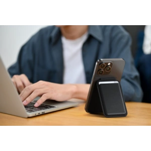 Kup Podstawka Satechi Vegan-Leather Wallet Stand do Apple iPhone MagSafe czarny - STH99 - {ean13} - Sklep Home Screen