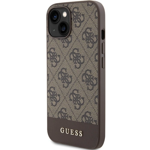 Kup Etui Guess GUHCP15SG4GLBR Apple iPhone 15 / 14 / 13 hardcase 4G Stripe Collection brązowy/brown - GUE3294 - {ean13} - Sklep Home Screen