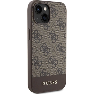 Buy Guess GUHCP15SG4GLBR Apple iPhone 15 / 14 / 13 hardcase 4G Stripe Collection brown - GUE3294 - {ean13} - Home Screen Store Europe