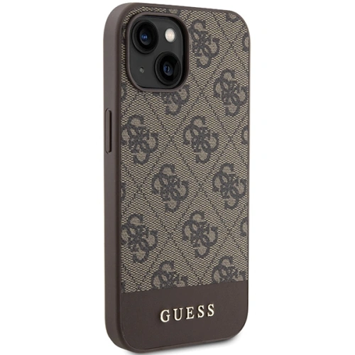 Kup Etui Guess GUHCP15SG4GLBR Apple iPhone 15 / 14 / 13 hardcase 4G Stripe Collection brązowy/brown - GUE3294 - {ean13} - Sklep Home Screen