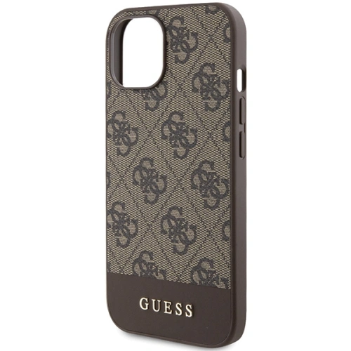 Kup Etui Guess GUHCP15SG4GLBR Apple iPhone 15 / 14 / 13 hardcase 4G Stripe Collection brązowy/brown - GUE3294 - {ean13} - Sklep Home Screen