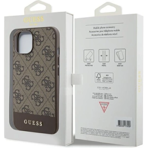 Buy Guess GUHCP15SG4GLBR Apple iPhone 15 / 14 / 13 hardcase 4G Stripe Collection brown - GUE3294 - {ean13} - Home Screen Store Europe