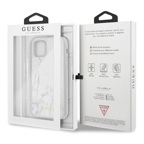 Kup Etui Guess GUHCN58HYMAWH Apple iPhone 11 Pro bílý/bílá mramor - GUE158WHT - {ean13} - Sklep Home Screen