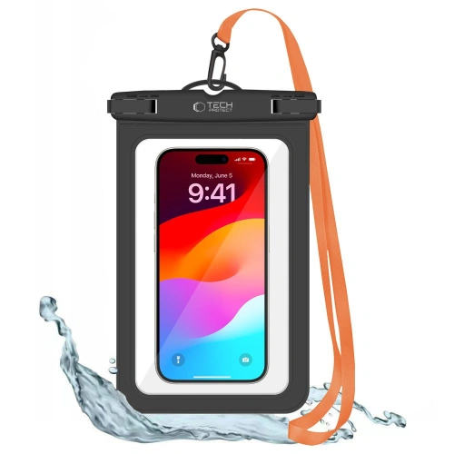 Kup Univerzális vízálló tok Tech-Protect UWC9 Univerzális Vízálló Tok 8.9" Fekete/narancs - THP2655 - {ean13} - Sklep Home Screen