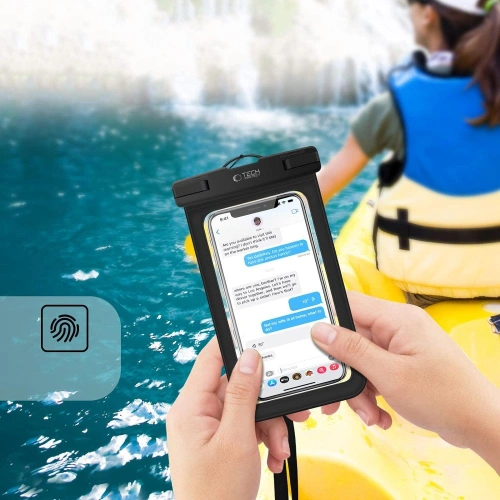 Kup Etui universal impermeabil Tech-Protect UWC9 Universal Waterproof Case 8.9" Negru/portocaliu - THP2655 - {ean13} - Sklep Home Screen