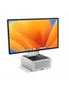 Aluminiowa podstawka Twelve South HiRise Pro pentru iMac și Apple Studio Display cu spațiu de depozitare (argintie)