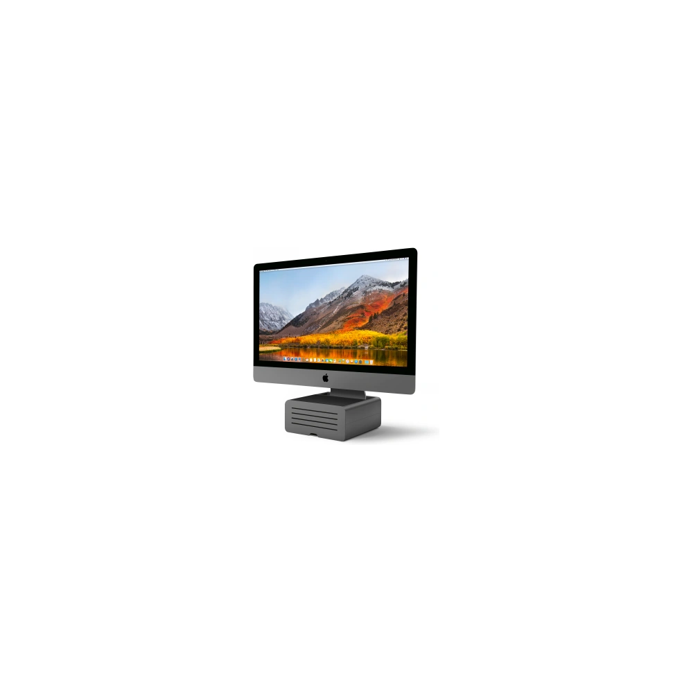 Aluminiowa podstawka Twelve South HiRise Pro do iMac i Apple Studio Display ze schowkiem (gunmetal)
