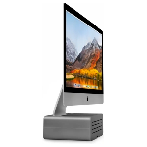 Buy Twelve South HiRise Pro aluminium stand for iMac and Apple Studio Display with storage compartment (gunmetal) - TSH70 - {ean13} - Home Screen Store Europe