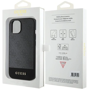 Buy Guess GUHCP15SG4GLGR Apple iPhone 15 / 14 / 13 hardcase 4G Stripe Collection grey - GUE3295 - {ean13} - Home Screen Store Europe