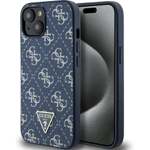 Buy Guess GUHCP15SPG4GPB Apple iPhone 15 / 14 / 13 hardcase 4G Triangle Metal Logo blue - GUE3296 - {ean13} - Home Screen Store Europe