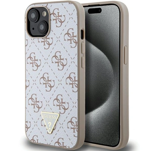 Kup Etui Guess GUHCP15SPG4GPH Apple iPhone 15 / 14 / 13 hardcase 4G Triangle Metal Logo fehér/white - GUE3297 - {ean13} - Sklep Home Screen