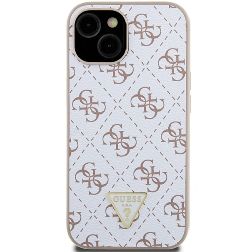 Buy Guess GUHCP15SPG4GPH Apple iPhone 15 / 14 / 13 hardcase 4G Triangle Metal Logo white - GUE3297 - {ean13} - Home Screen Store Europe