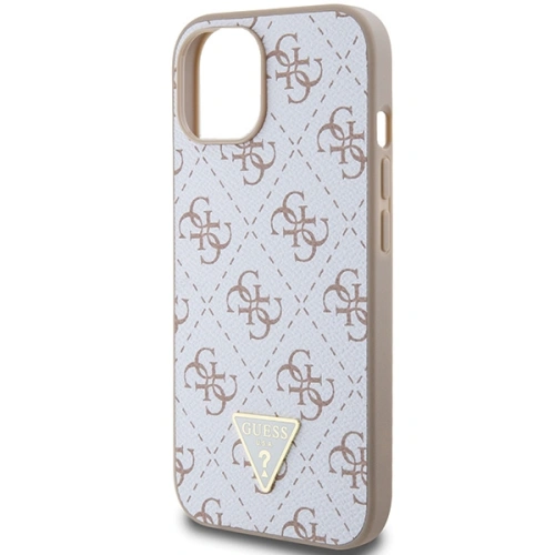 Buy Guess GUHCP15SPG4GPH Apple iPhone 15 / 14 / 13 hardcase 4G Triangle Metal Logo white - GUE3297 - {ean13} - Home Screen Store Europe